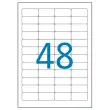 25 Planches d'étiquettes enlevables laser45,7x21,2 mm 1200 étiq/boîte photo du produit