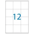100 Planches d'étiquettes multiusages 70x70 mm soit 1200 étiq/boîte photo du produit