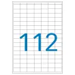 16 Planches d'étiquettes multi usages 12x18,3 mm, blanc - 1792 étiq. photo du produit