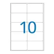 100 Planches d'étiquettes laser L99,1xH57 mm soit 1000 étiq/boîte photo du produit