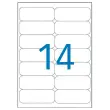 20 Planches d'&eacute;tiquettes inalt&eacute;rables laser 99,1x38,1mm 280 &eacute;tiq blanc photo du produit
