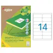 100 Planches d'étiquettes laser 100% recyclées 99,1X38,1 mm soit 1400 étiq photo du produit