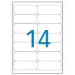 100 Planches d'étiquettes laser 100% recyclées 99,1X38,1 mm soit 1400 étiq photo du produit