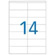 100 Planches d'étiquettes copieurs 105x42 mmsoit 1400 étiq/boîte photo du produit