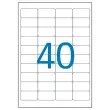 100 Planches de mini étiquettes 45,7x 25,4mm soit 4000 étiq/boîte photo du produit