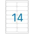 20 Planches d'étiquettes L99,1xH38,1 mm 280 étiq/boîte, jaune photo du produit