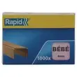 1000 Agrafes B&eacute;b&eacute; cuivr&eacute;es pour agrafeuses de bureau - 4 mm - RAPID photo du produit