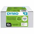 Pack de 6 Rouleaux de 220 étiquettes blanches 101x54 mm pour DYMO Label Writer photo du produit