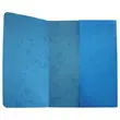 Lot de 10 Chemises pochettes carte lustrée avec soufflet 250 g bleu photo du produit