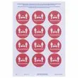 24 Badges adhésifs ronds rouge DISTANCIATION SOCIALE photo du produit