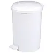 Poubelle à pédale plastique blanc 40 L photo du produit