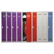 Vestiaire d'atelier 4 colonnes, H 180 xL 120 X P 50 cm gris/gris photo du produit