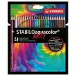 24 Crayons de couleur multi-talents aquacolor - Coloris assortis - STABILO photo du produit
