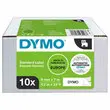 10 Rubans pour titreuse DYMO D1 9mm blanc impression noire photo du produit