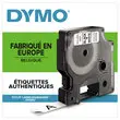 10 Rubans pour titreuse D1 - 12 mm - Impression noir sur fond blanc - DYMO photo du produit