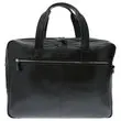 Sacoche ordinateur double compartiments Exactive en cuir noir 15.6" photo du produit
