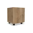 Caisson mobile mélamine 2 tiroirs 1 plumier Chêne veiné monté photo du produit
