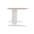 Table 80 x 80 ch&ecirc;ne vein&eacute; - pieds blanc Fiducial photo du produit