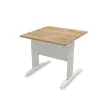 Table 80 x 80 ch&ecirc;ne vein&eacute; - pieds aluminium Fiducial photo du produit