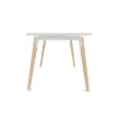 Table de r&eacute;union 200 x 120 cm blanc / h&ecirc;tre photo du produit