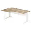 Bureau BUENOS AIRES compact retour à gauche180 x 80 chêne veiné/blanc photo du produit