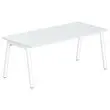 Bureau rectangulaire 180x80 Blanc / pi&eacute;t. Blanc BANGKOK photo du produit