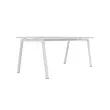 Bureau rectangulaire 180x80 Blanc / piét. Blanc BANGKOK photo du produit