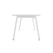 Bureau rectangulaire 180x80 Blanc / piét. Blanc BANGKOK photo du produit
