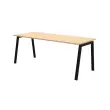 Bureau rectangulaire 180x80 Hêtre / piét. Anthracite BANGKOK photo du produit