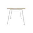 Bureau rectangulaire 180x80 H&ecirc;tre / pi&eacute;t. Blanc BANGKOK photo du produit