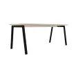 Bureau rectangulaire 180x80 Acacia Clair / piét. Anthracite BANGKOK photo du produit
