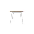 Bureau rectangulaire 180x80 Noyer / pi&eacute;t. Blanc BANGKOK photo du produit