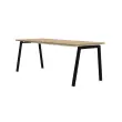 Bureau rectangulaire 180x80 Ch&ecirc;ne vein&eacute;/ pi&eacute;t. Anthracite BANGKOK photo du produit