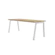 Bureau rectangulaire 180x80 Chêne veiné / piét. blanc BANGKOK photo du produit