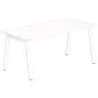 Bureau rectangulaire 160x80 Blanc/ piét. Blanc BANGKOK photo du produit