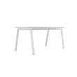 Bureau rectangulaire 160x80 Blanc/ piét. Blanc BANGKOK photo du produit