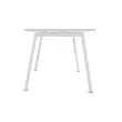 Bureau rectangulaire 160x80 Blanc/ piét. Blanc BANGKOK photo du produit