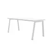 Bureau rectangulaire 160x80 Blanc/ piét. Blanc BANGKOK photo du produit