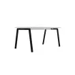 Bureau rectangulaire 160x80 Blanc/ pi&eacute;t. Anthracite BANGKOK photo du produit