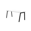 Bureau rectangulaire 160x80 Blanc/ pi&eacute;t. Anthracite BANGKOK photo du produit