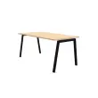 Bureau rectangulaire 160x80 Hêtre / piét. Anthracite BANGKOK photo du produit