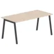 Bureau rectangulaire 160x80 Acacia clair / piét. Anthracite BANGKOK photo du produit