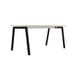 Bureau rectangulaire 160x80 Acacia clair / piét. Anthracite BANGKOK photo du produit
