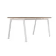 Bureau rectangulaire 160x80 Noyer / piét. Blanc BANGKOK photo du produit