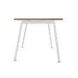 Bureau rectangulaire 160x80 Noyer / piét. Blanc BANGKOK photo du produit