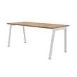 Bureau rectangulaire 160x80 Noyer / piét. Blanc BANGKOK photo du produit