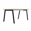 Bureau rectangulaire 160x80 Noyer / pi&eacute;t. Anthracite BANGKOK photo du produit