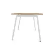 Bureau rectangulaire 160x80 Ch&ecirc;ne vein&eacute; / pi&eacute;t. Blanc BANGKOK photo du produit