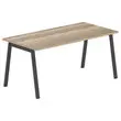 Bureau rectangulaire 160x80 Chêne veiné / piét. Anthracite BANGKOK photo du produit
