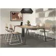 Table rectangulaire 200x120 Acacia / Pi&eacute;t.Blanc photo du produit